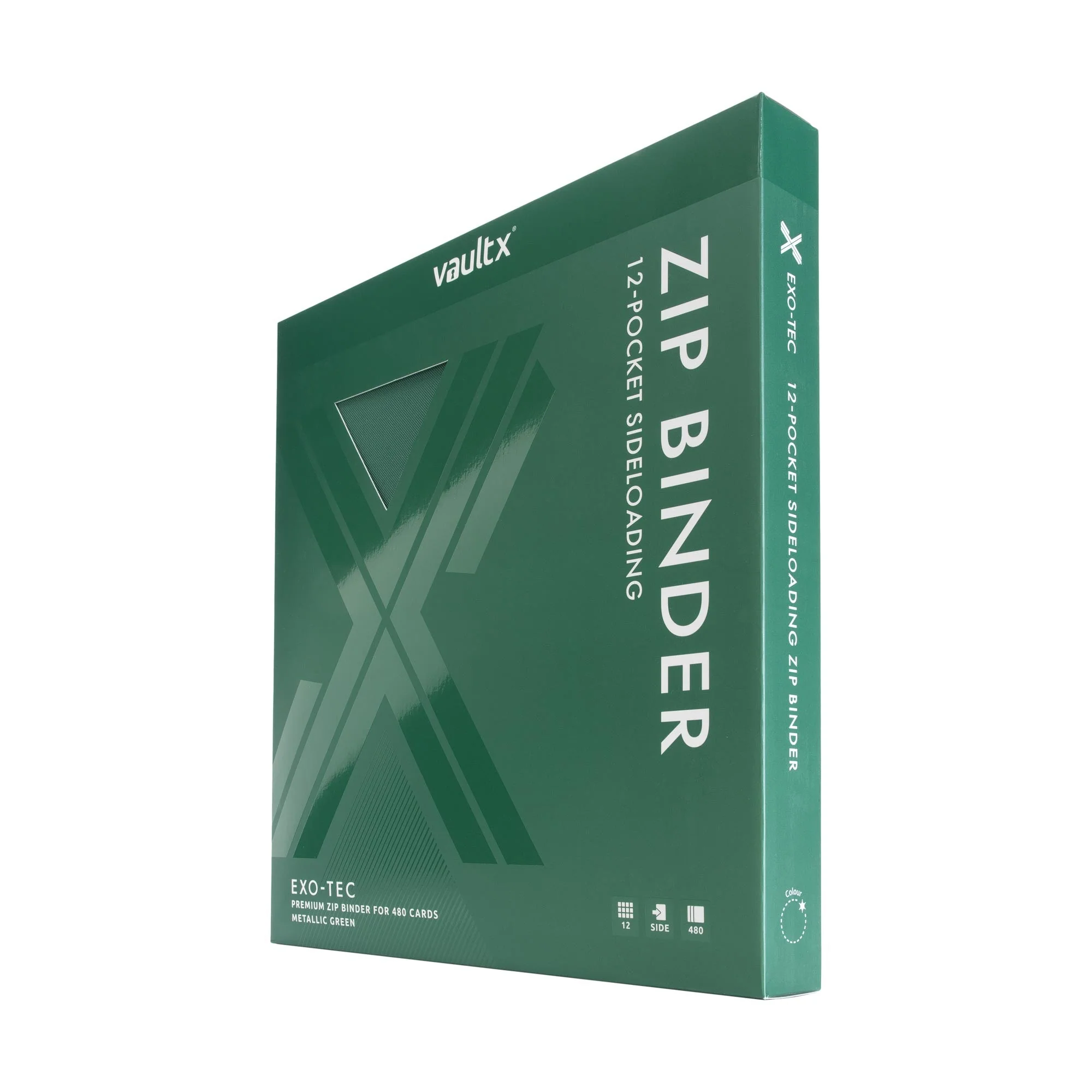 12-Pocket Exo-Tec Zip Binder Metallic Green - Image 8