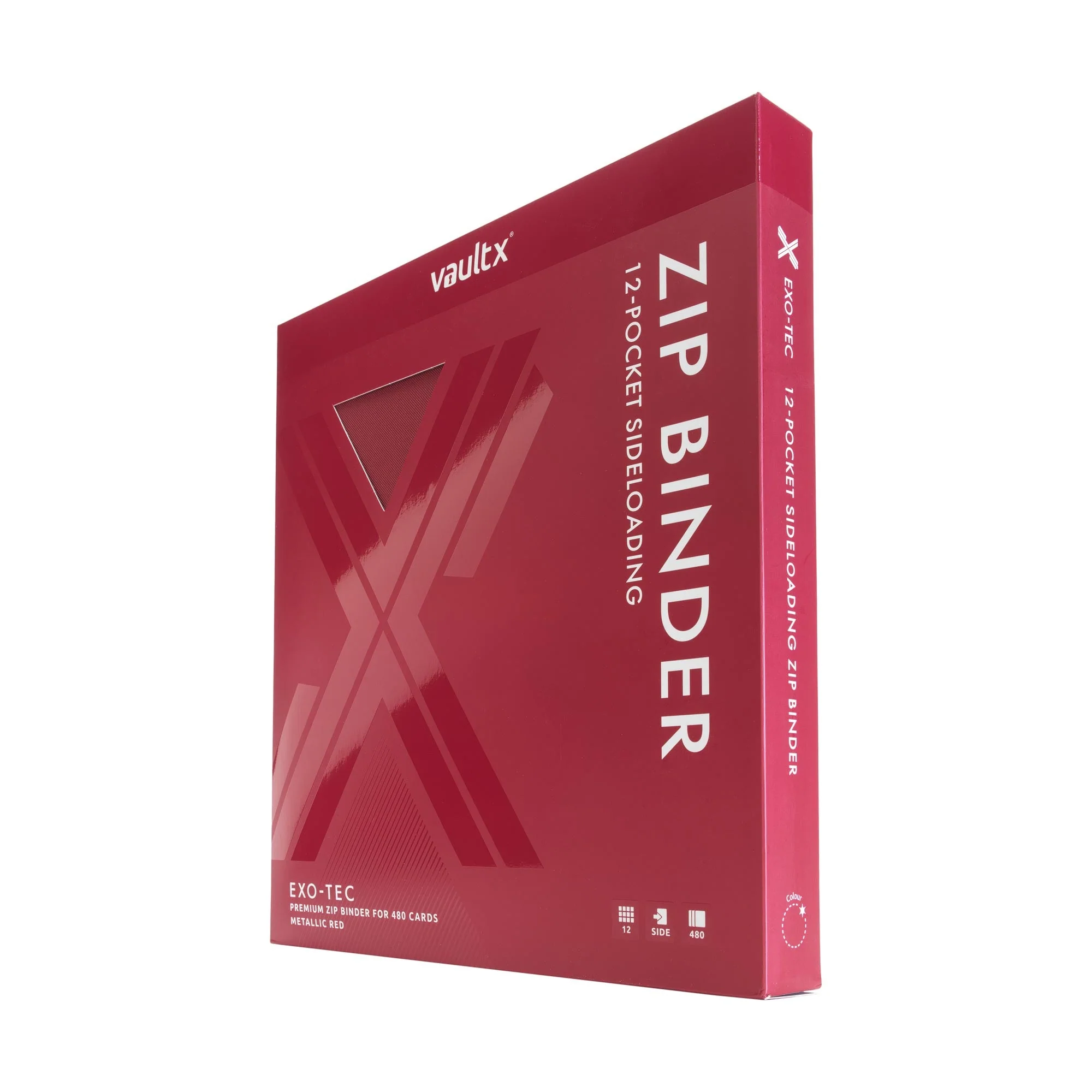 12-Pocket Exo-Tec® Zip Binder Metallic Red - Image 8