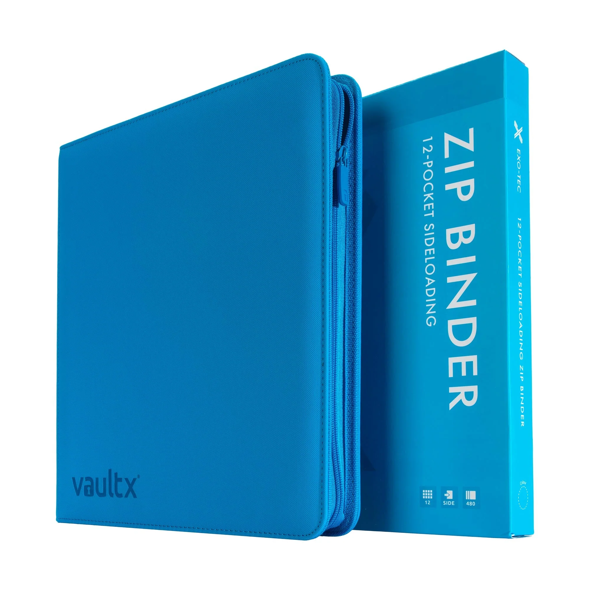 12-Pocket Exo-Tec® Zip Binder Neon Blue - Image 5