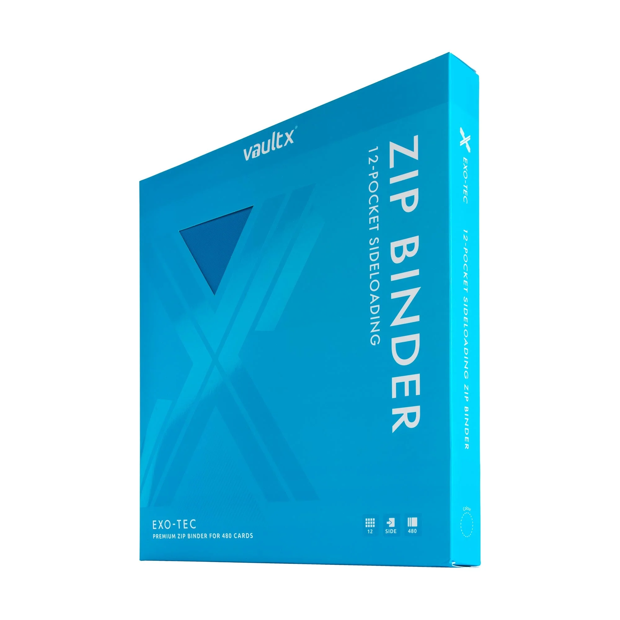 12-Pocket Exo-Tec® Zip Binder Neon Blue - Image 8