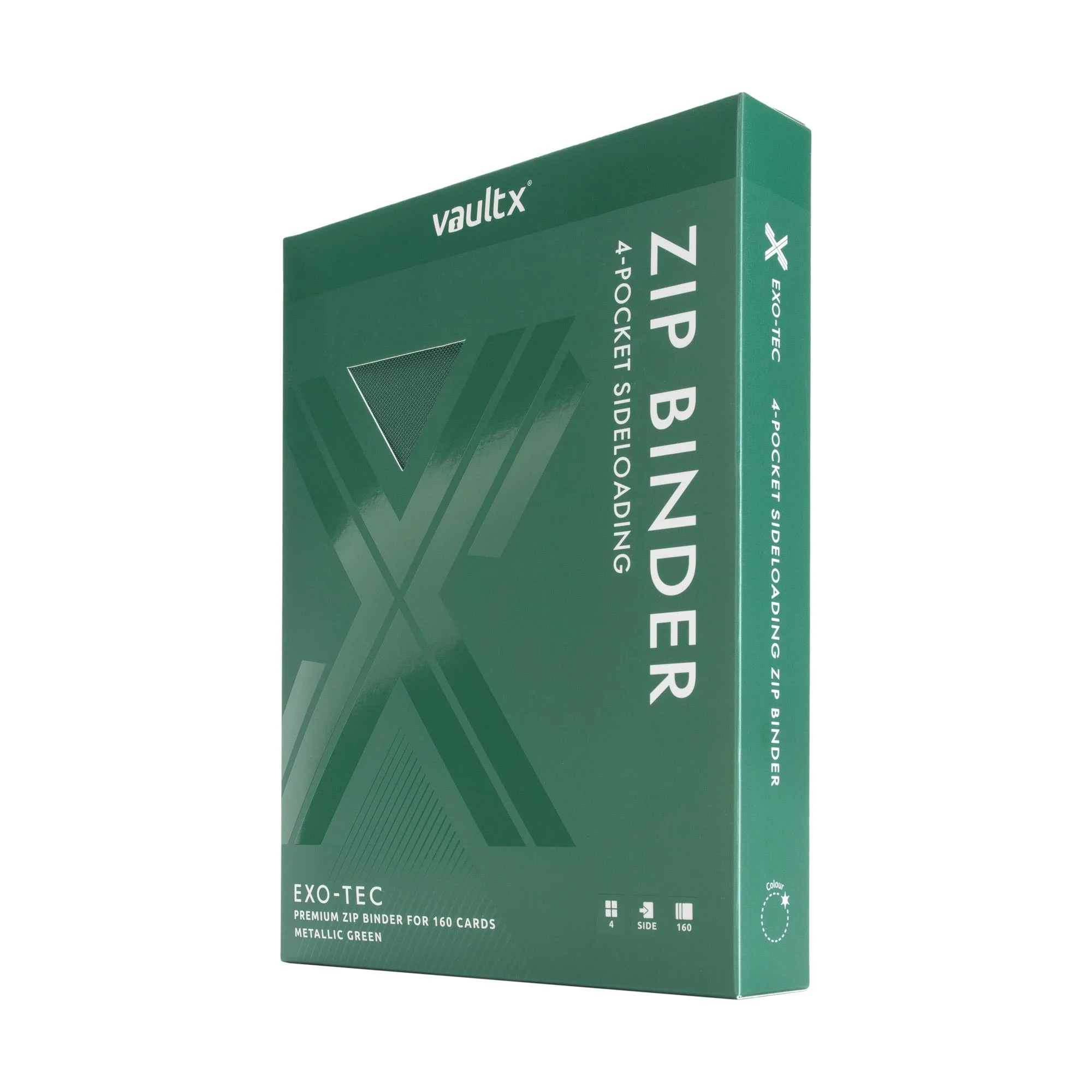 4-Pocket Exo-Tec® Zip Binder Metallic Green - Image 8