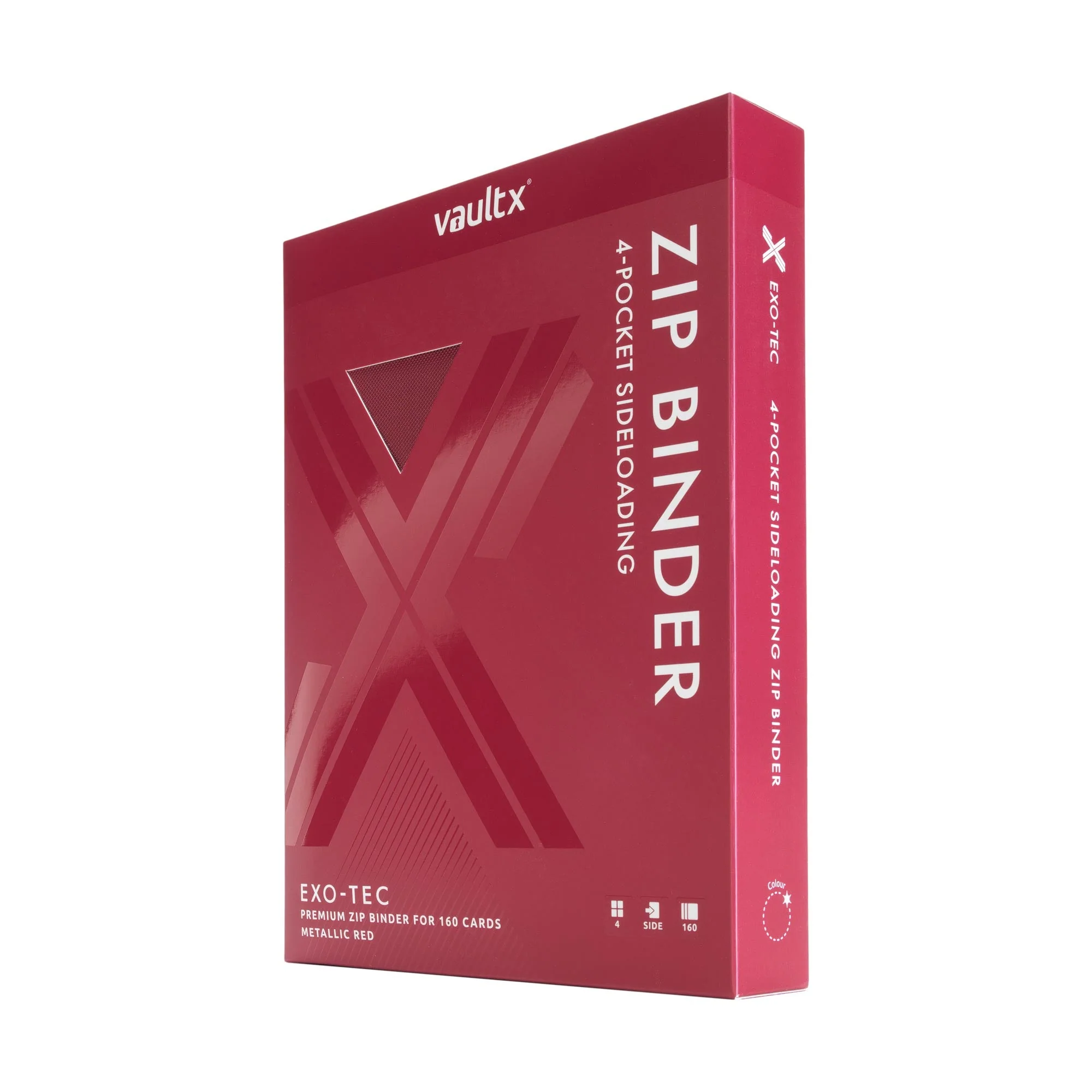 4-Pocket Exo-Tec® Zip Binder Metallic Red - Image 5