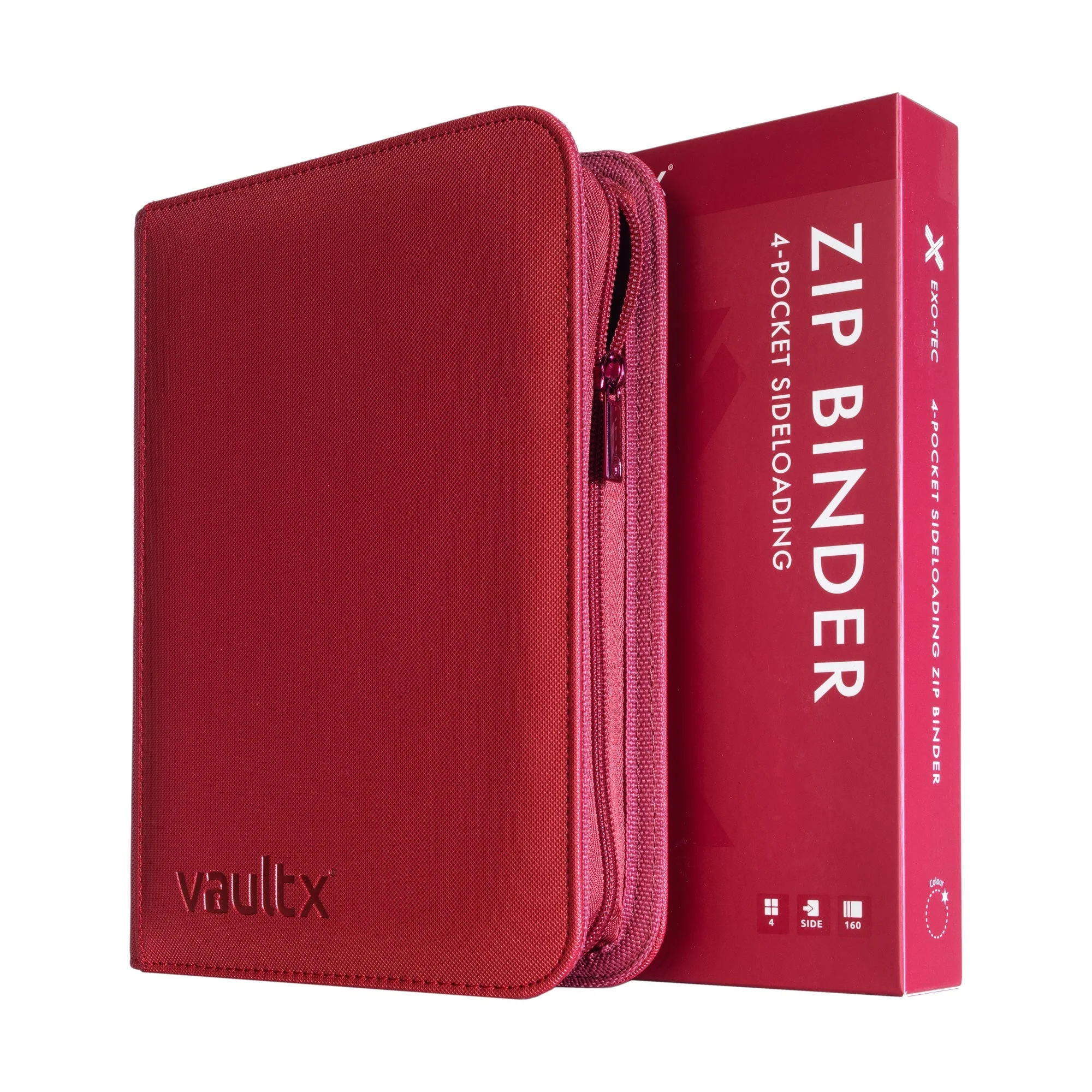 4-Pocket Exo-Tec® Zip Binder Metallic Red - Image 6