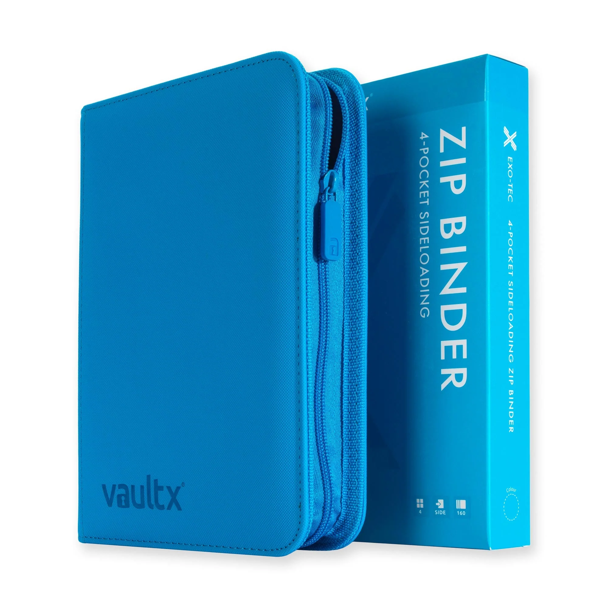 4-Pocket Exo-Tec® Zip Binder Neon Blue - Image 5