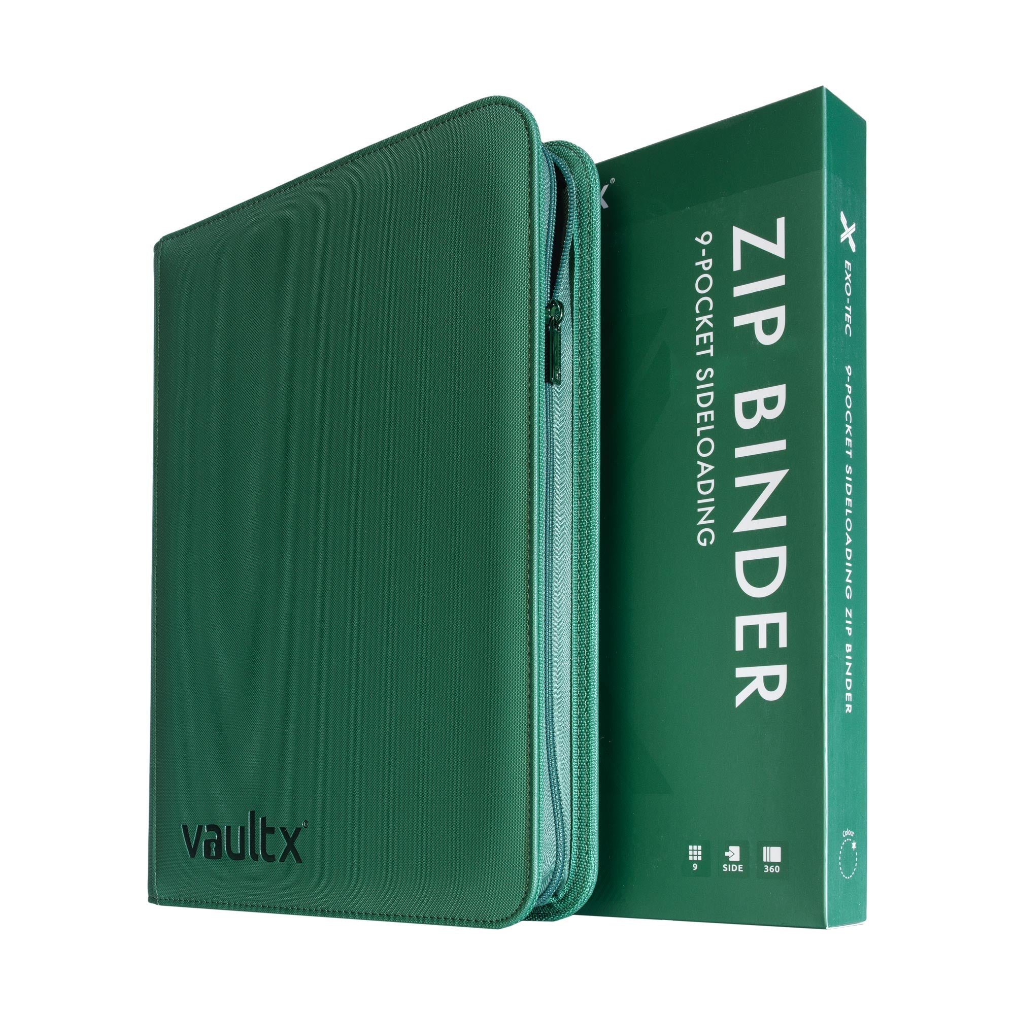 9-Pocket Exo-Tec® Zip Binder Metallic Green - Image 5