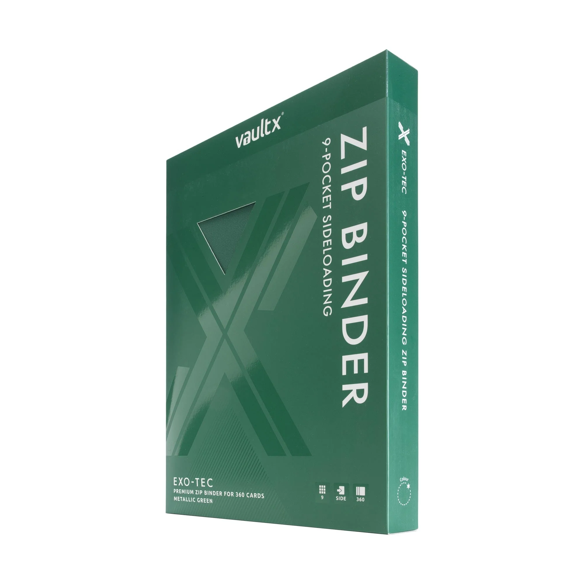 9-Pocket Exo-Tec® Zip Binder Metallic Green - Image 8