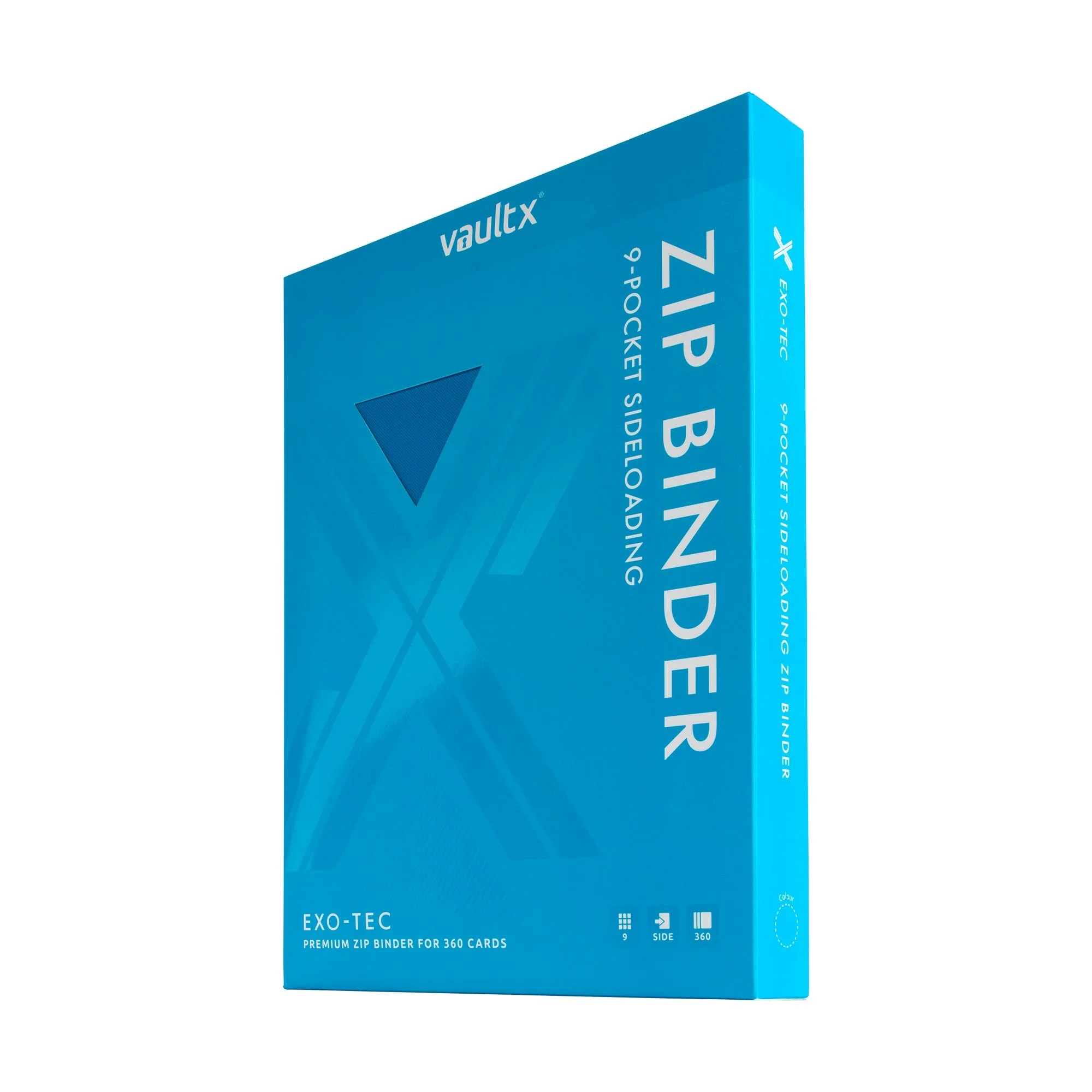 9-Pocket Exo-Tec® Zip Binder Neon Blue - Image 8