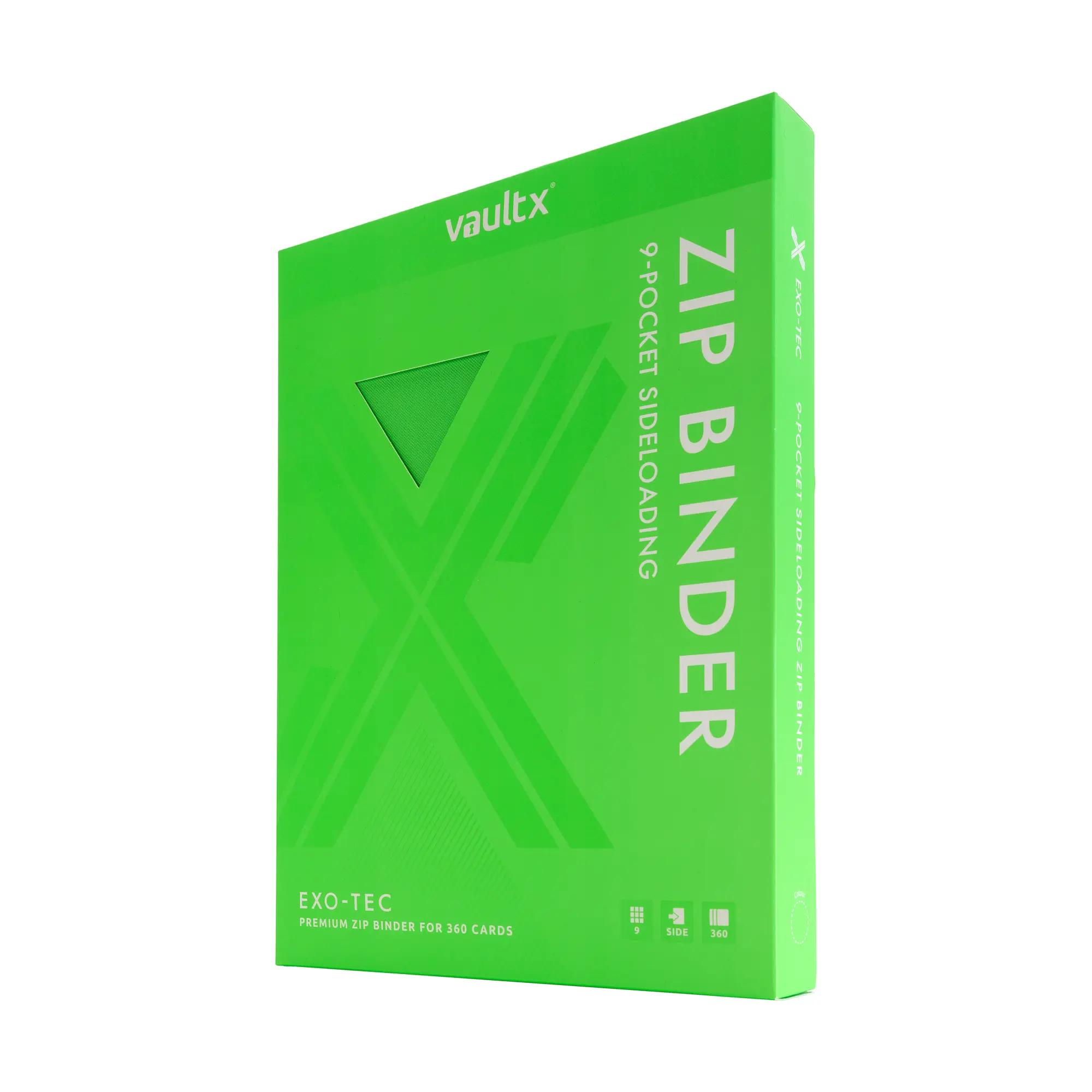 9-Pocket Exo-Tec® Zip Binder Neon Green - Image 7