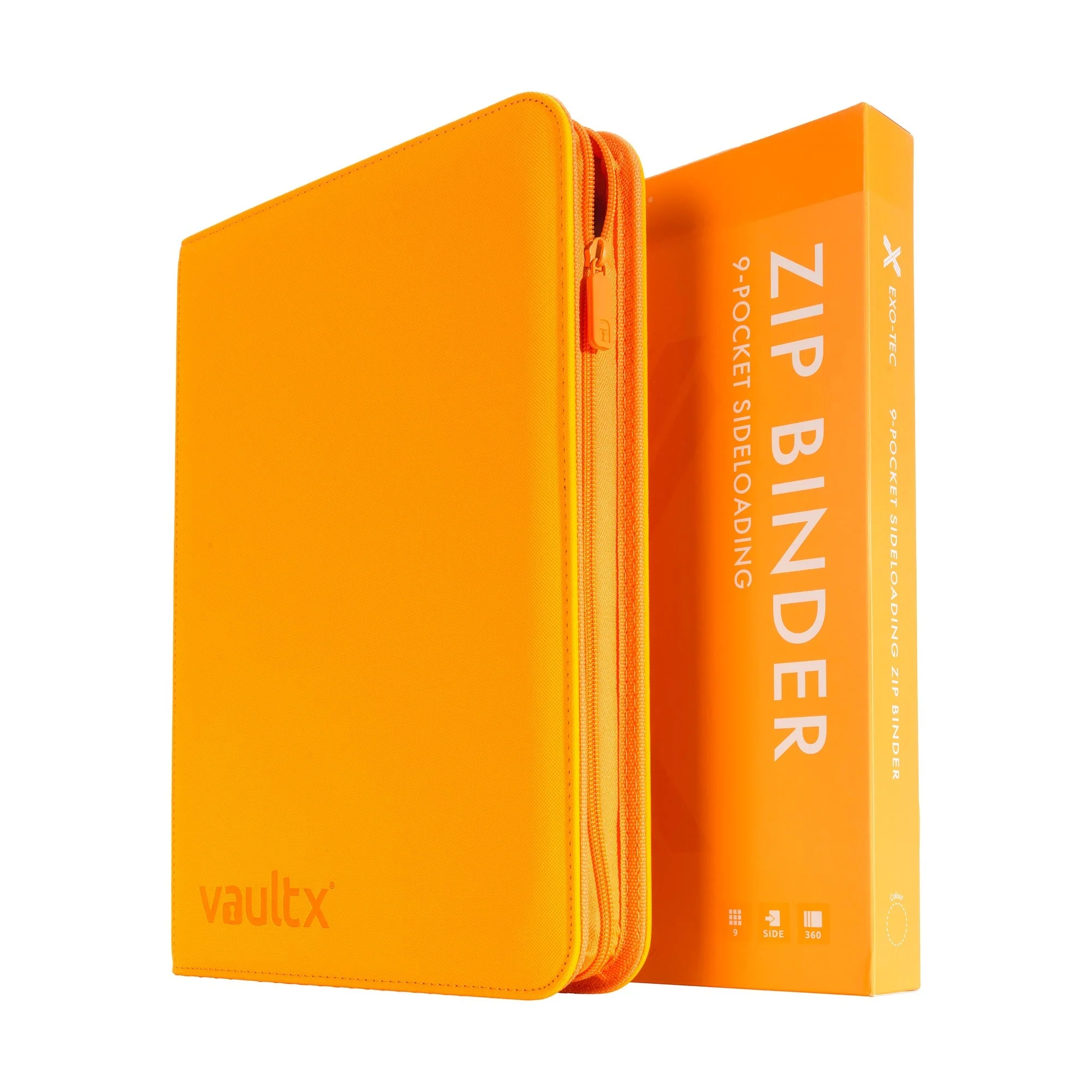 9-Pocket Exo-Tec® Zip Binder Neon Orange - Image 5