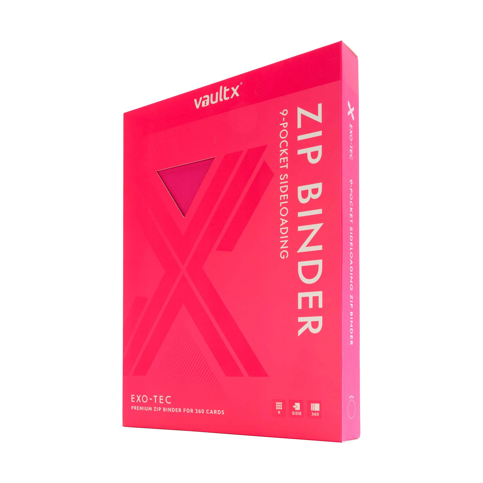 9-Pocket Exo-Tec® Zip Binder Neon Pink - Image 8