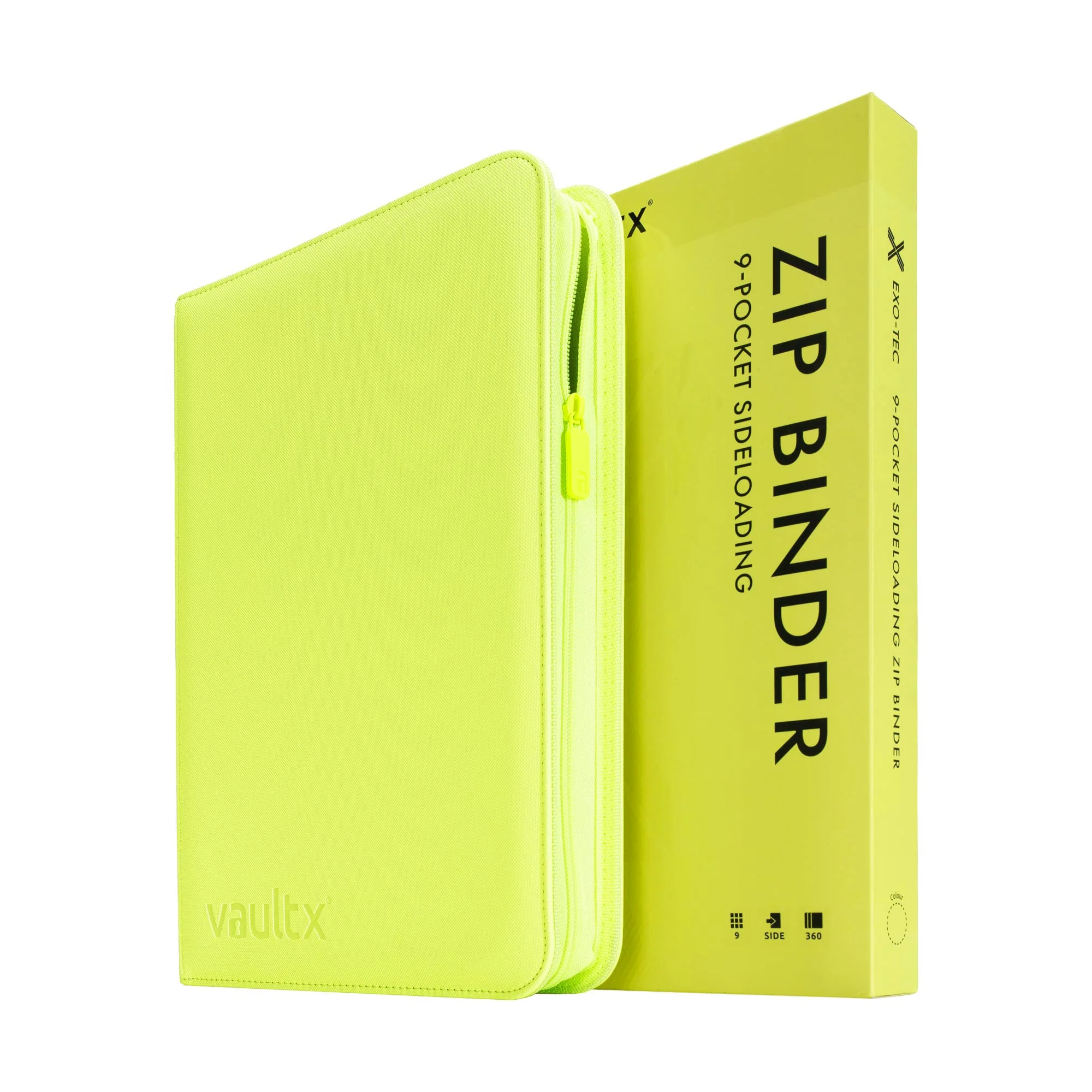 9-Pocket Exo-Tec® Zip Binder Neon Yellow - Image 6