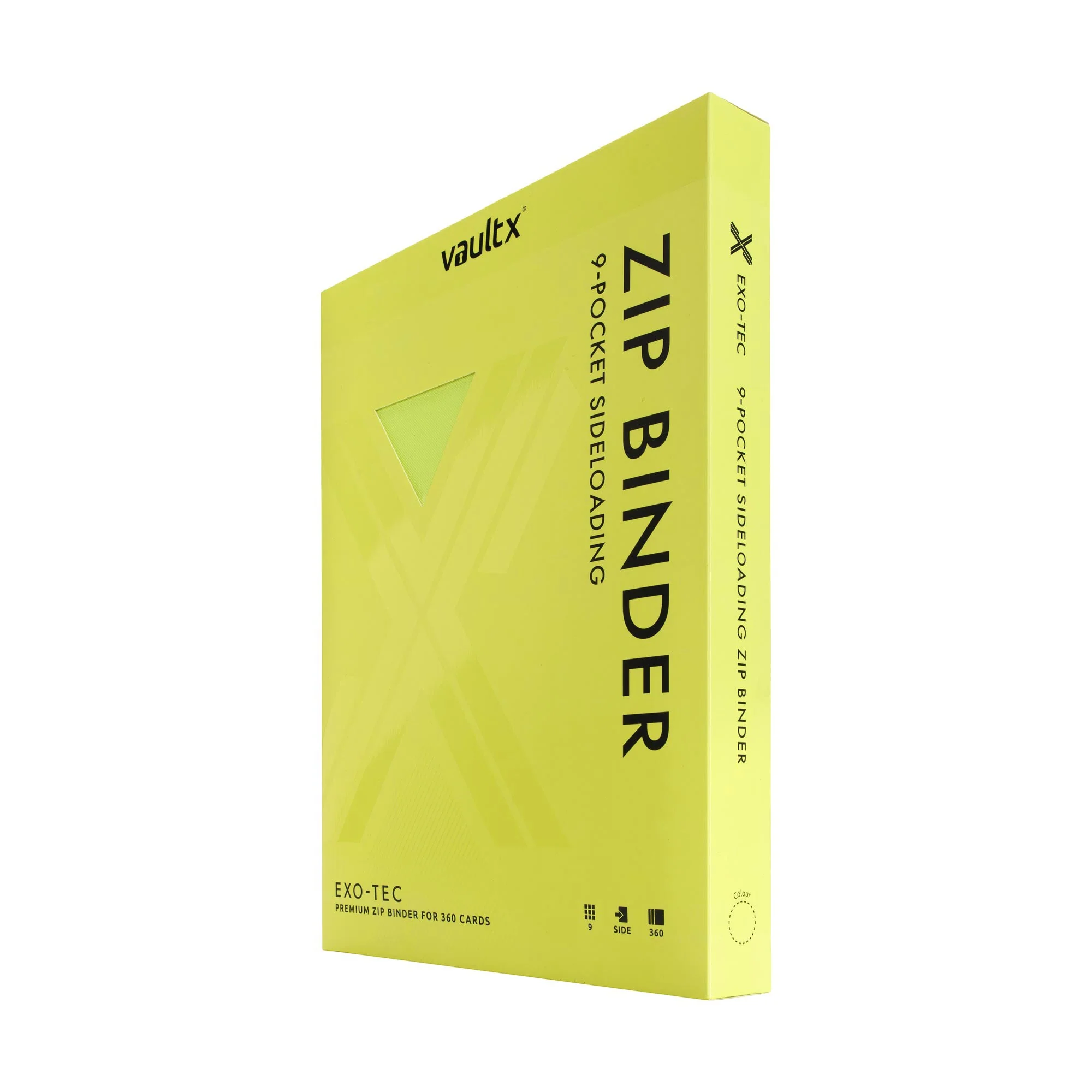 9-Pocket Exo-Tec® Zip Binder Neon Yellow - Image 9